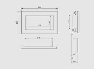Biosemineu suspendat 650x400 negru structural mat - Img 7