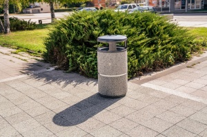 Cos de gunoi din beton, cu recipient de zinc detasabil, Model 41