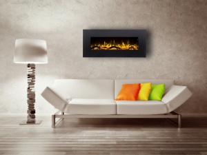 Focar electric liniar 3D Aflamo Albion 33 Negru cu sunet - Img 4