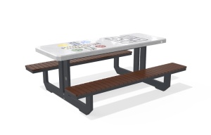 Masa de Joc - Picnic din Mozaic, Lemn si Metal, Model 250 - Img 3