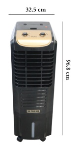 Racitor de aer TURBO 25L Mecanic - Negru - Img 2
