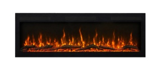 Semineu electric liniar 3D incorporabil AFLAMO Majestic 107 PRO, sunet incorporat, Smart APP + telecomanda