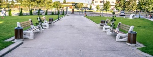 Cos de gunoi din beton, cu recipient de zinc detasabil, Model 43 - Img 4