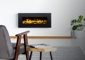 Focar electric liniar 3D Aflamo Albion 36 Negru cu sunet - Img 3