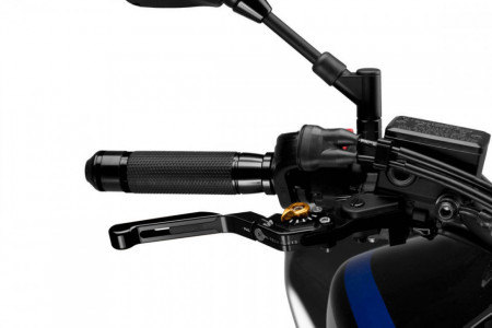Brake lever without adapter PUIG 14NNO extendable folding black/gold