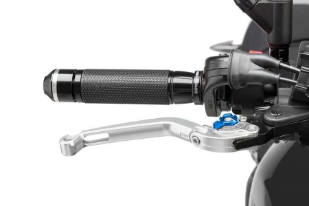 Brake lever without adapter PUIG 160PA foldable silver/blue