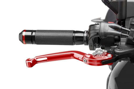 Brake lever without adapter PUIG 160RP foldable red/silver