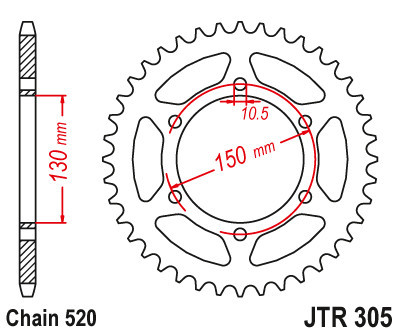 Foaie spate JT JTR 305-46 46T, 520
