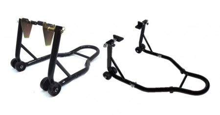 Set stander moto front + rear paddock stand MOTION STUFF STS3200+STS3210 with L support