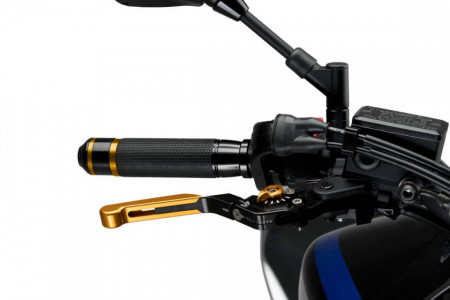 Brake lever without adapter PUIG 14ONO extendable folding gold/gold