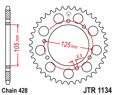Foaie spate JT JTR 1134-56 56T, 428
