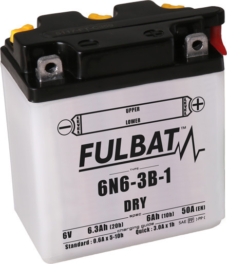 Baterie conventionala FULBAT 6N6-3B-1 include electrolit