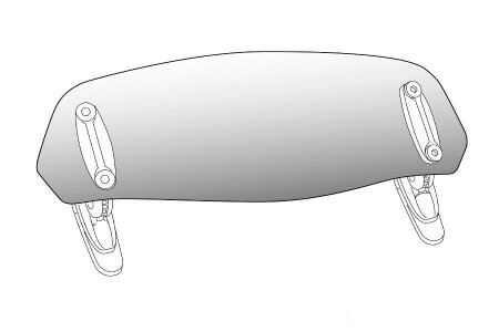 Multiadjustable visor PUIG 6375H clip-on smoke