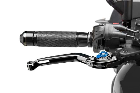 Brake lever without adapter PUIG 160NA foldable negru/albastru