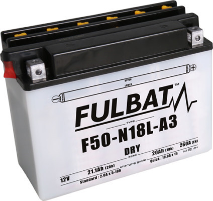 Baterie conventionala FULBAT F50-N18L-A3 (Y50-N18L-A3) include electrolit