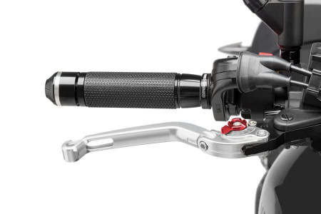 Brake lever without adapter PUIG 160PR foldable silver/red