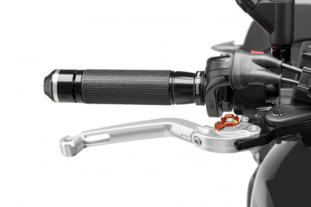 Brake lever without adapter PUIG 160PT foldable silver/orange