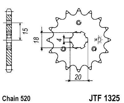 Pinion fata JT JTF 1325-12 12T, 520