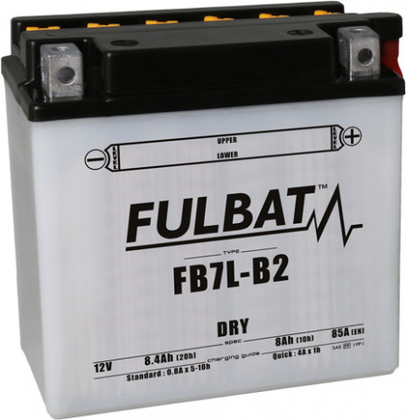 Baterie conventionala FULBAT FB7L-B2 (12N7-3B) (YB7L-B2) include electrolit