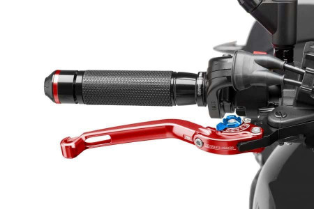 Brake lever without adapter PUIG 160RA foldable red/blue