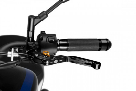 Clutch lever without adapter PUIG 24NNO extendable folding black/gold