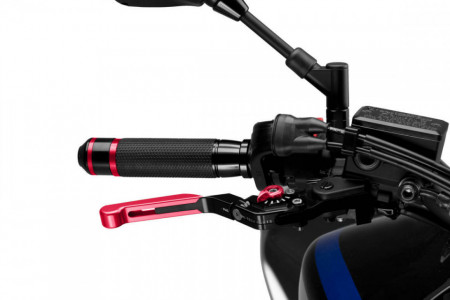 Brake lever without adapter PUIG 14RNR extendable folding red/red