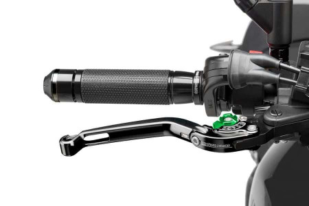 Brake lever without adapter PUIG 160NV foldable negru/verde