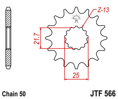 Pinion fata JT JTF 566-12 12T, 530