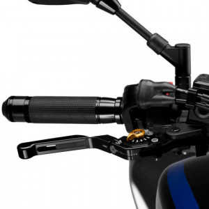 Brake lever without adapter PUIG 14NNO extendable folding black/gold