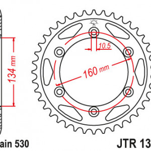 Foaie spate JT JTR 1306-43 43T, 530