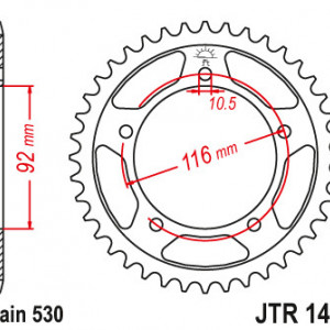 Foaie spate JT JTR 1493-42 42T, 530