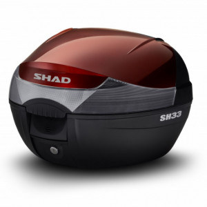 Top case cu capac colorat SHAD SH33 Rosu