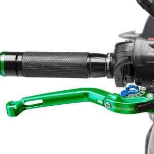 Brake lever without adapter PUIG 160VA foldable green/blue