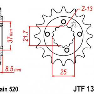 Pinion fata JT JTF 1309-15 15T, 520