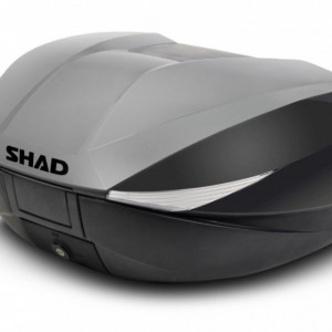 Top case cu capac colorat SHAD SH58X New titanium with PREMIUM lock