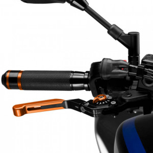 Brake lever without adapter PUIG 14TNT extendable folding orange/orange