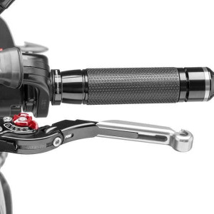 Clutch lever without adapter PUIG 29PNR extendable folding silver/red