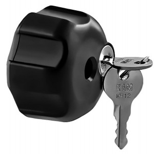 KNOB W/ LOCK & 1/4"-20 BRASS HOLE B SIZE