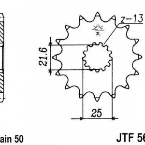 Pinion fata JT JTF 566-14 14T, 530