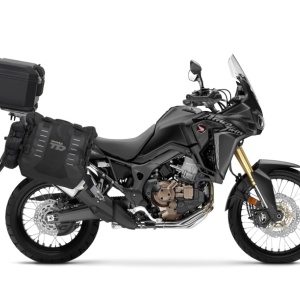 Set of SHAD TERRA TR40 adventure saddlebags and SHAD TERRA aluminium top case TR55 PURE BLACK, including mounting kit SHAD HONDA CRF 1000L AFRICA TWIN