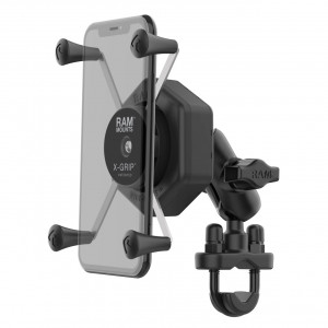 Suport telefon moto RAM® X-Grip® Large Phone Mount cu Vibe-Safe™ & U-Bolt Base - Short