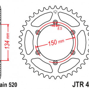 Foaie spate JT JTR 460-53 53T, 520