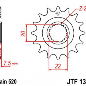 Pinion fata JT JTF 1323-12 12T, 520