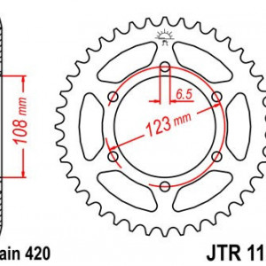Foaie spate JT JTR 1133-53 53T, 420