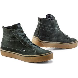 Ghete moto TCX STREET 3 WP Verde/Marrone