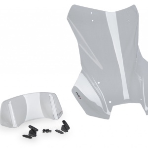 Windshield PUIG TOURING PLUS WITH VISOR 22288W transparent