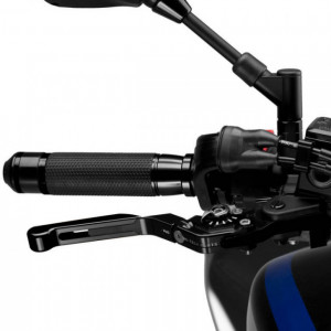 Brake lever without adapter PUIG 14NNN extendable folding black/black