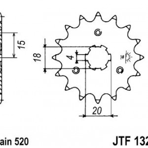 Pinion fata JT JTF 1325-12 12T, 520