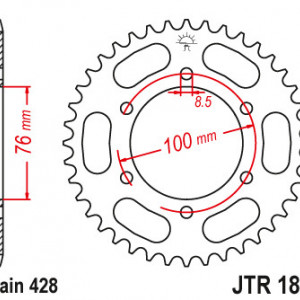 Foaie spate JT JTR 1844-48 48T, 428