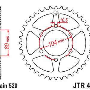 Foaie spate JT JTR 478-45 45T, 520